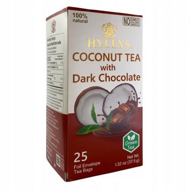 Hyleys Tea, Coconut Dark Chocolate Tea, 25 Foil Envelope Tea Bags