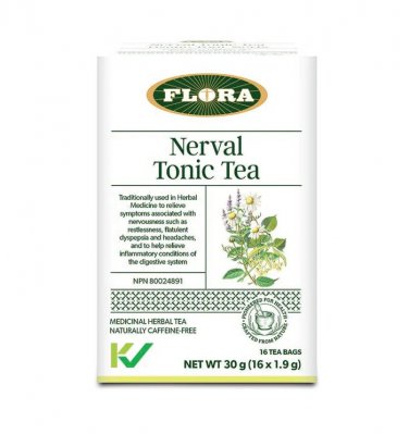 FLORA, Tonic Nerval Tea, Herbal Tea to calm nerves, 16 tea bags