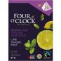 FOUR O'CLOCK Organic Fairtrade Herbal Tea Lime Ginger Mint, Non-GMO, Kosher, Gluten-Free 15 UN