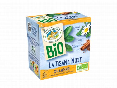 La Tisaniere Night Orange Blossom Herbal Tea Infusion La Tisane Nuit Oranger BIO 20 SACHETS