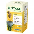 Stash Tea Organic Lemon Ginger Premium Green Tea Blend 16 Tea Bags