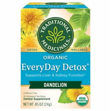 Organic Everyday Detox Dandelion Herbal Tea - 16 Bags 24g Traditional Medicinals