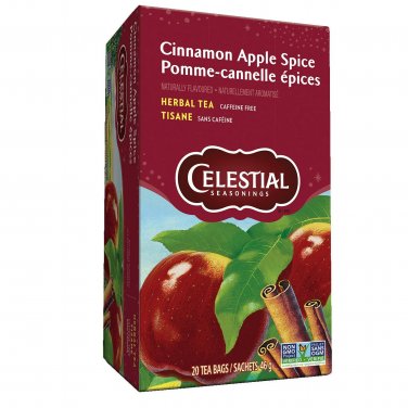 Celestial Seasonings Cinnamon Apple Spice Herbal Tea 20 Tea Bags 47g Box