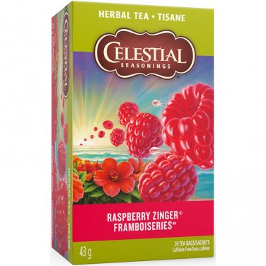 Celestial Seasonings Raspberry Zinger Tea 20 tea bags