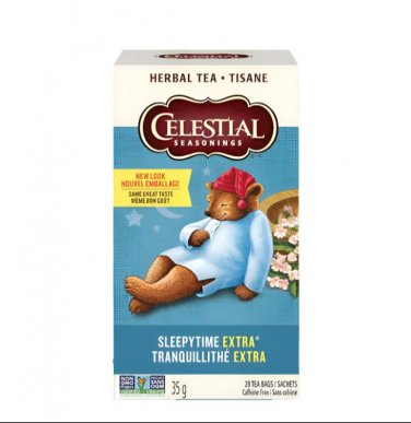 Celestial Seasonings Wellness Tea, Sleepytime extra 20 tea bags Caffeine-Free Herbal Tea