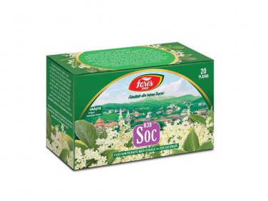 Fares Elderberry Herbal Tea 20 tea bags Soc Product of Romania