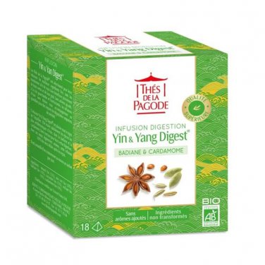 Thes De La Pagode Digestion Tea Yin et Yang digest Bio Herbal Tea 18 tea bags &Acirc;&middot; Product of France