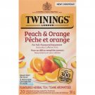 Twinings Peach & Orange Herbal Tea 20s, Pack of 20 Tea Bags