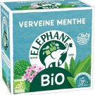 Elephant Organic Verbena & Mint Verbeine Menthe Herbal BIO Tea 20 tea bags · Product of France Elephant Organic Verbena & Mint Verbeine Menthe Herbal BIO Tea 20 tea bags · Product of France