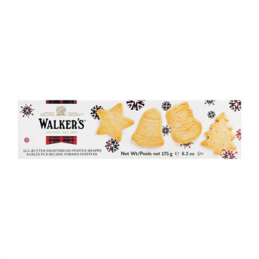 Walker's Scottish All Butter Shortbread Festive Shapes Holiday Cookies 175g - Imported from Scotland