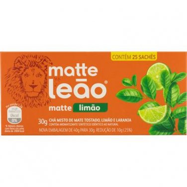 Leao Mate, Le&Atilde;&pound;o matte cocido, mate tostado 25ct com Limao, Lime and Orange &Acirc;&middot; Product of Brazil