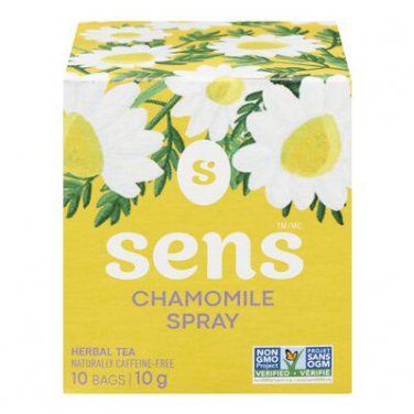 SSense Premium Chamomile & Cardamom Soothing Herbal Tea 10 Tea Bags - Made in Canada