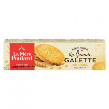 La Mere Poulard La Grande Galette Butter Cookies 135g - Imported from France