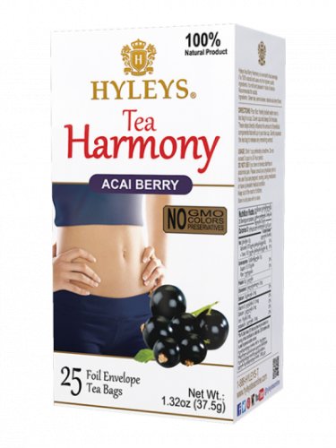 Hyleys Tea Harmony, Acai Berry Tea, 25 Foil Envelope Tea Bags