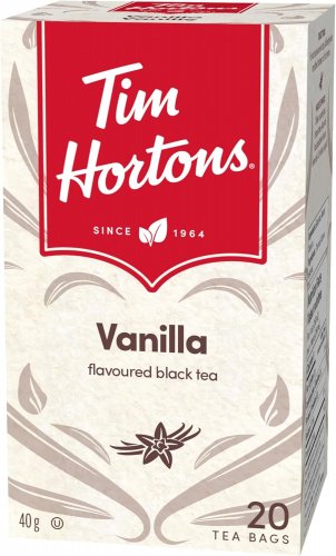 Tim Hortons Vanilla Tea Bags, Flavoured Herbal Tea, 20 Count