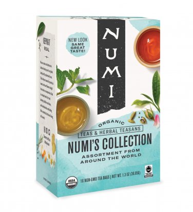 Numi Tea, Organic Tea, Numi's Collection, 16 Non-GMO Tea Bags, 1.26 oz 34.7 g
