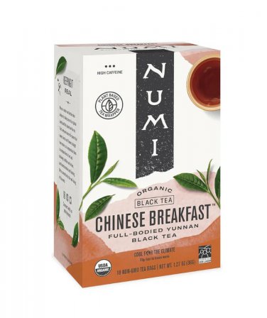 Numi Tea, Organic Tea, Black Tea, Chinese Breakfast, 18 Tea Bags, 1.27 oz 36 g