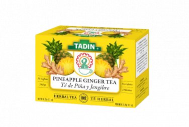 Tadin Pineapple Ginger Tea, Pineapple Ginger Root Herbal Tea 24ct