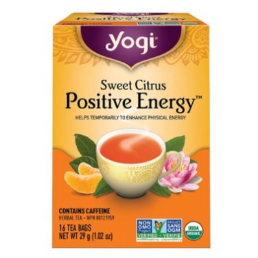 Yogi Teas - Organic Sweet Citrus Positive Energy Herbal Tea - 16 Bags