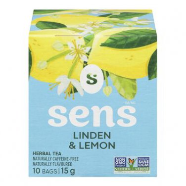 SSense Organic Linden & Lemon Zest Herbal Tea 10 Tea Bags - Made in Canada