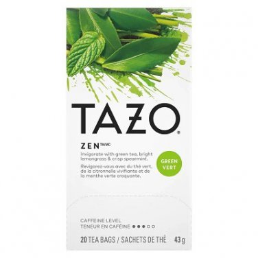 Tazo Premium Organic Zen Green Tea (20 Count) &acirc;�� Lemongrass & Spearmint Blend