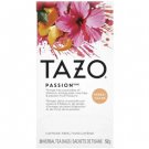 TAZO Organic Passion Herbal Tea 20 Filter Bags, Caffeine-Free Tropical Infusion