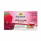 Geisha Hibiscus Sorrel Tea 25 Count Foil Envelope Tea Bags 37.5g (1.32oz) - Imported from Sri Lanka