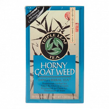 Triple Leaf Tea Premium Horny Goat Weed Botanical Fusion 20 Tea Bags