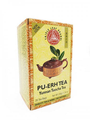 Triple Leaf Tea Yunnan Tuocha Roasted Pu-erh Herbal Tea 20 Tea Bags