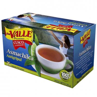 Asmachilca Tea Flu Herbal Tea Blend with Muna and Eucalyptus 25 Tea Bags - Imported from Peru
