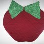 Apple Shaped Quilted Placemat and "leaf" Napkin