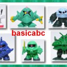 Gashapon SD Gundam Part 9 Zaku Big Zam Gouf 6 pcs Set