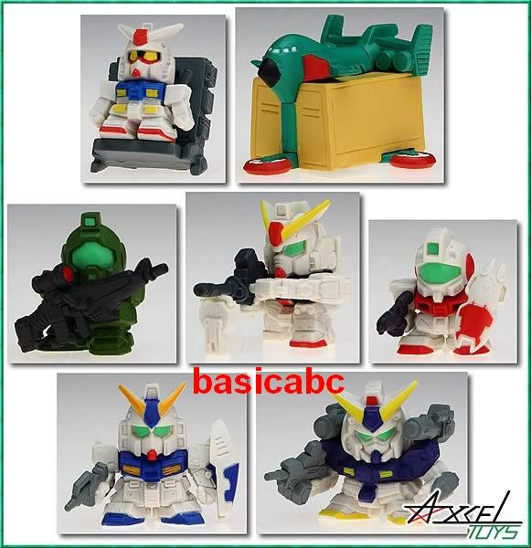 Gashapon SD Gundam Part 35 RX-78-6 NT-1 Alex GM Sniper RX-79G Gunperry SET