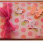 Its a Girl, Handmade Baby Shower Card, Pink