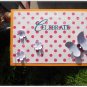 Handmade Card Celebrate. Orange framed card with Butterflies and flowers, dots