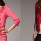 NWT KATE SPADE Pink Kati Jeweled Cardigan! M $295