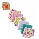 Baby and Infant Face Towel Washcloths w/ Colorful Patterns - 10 pack
