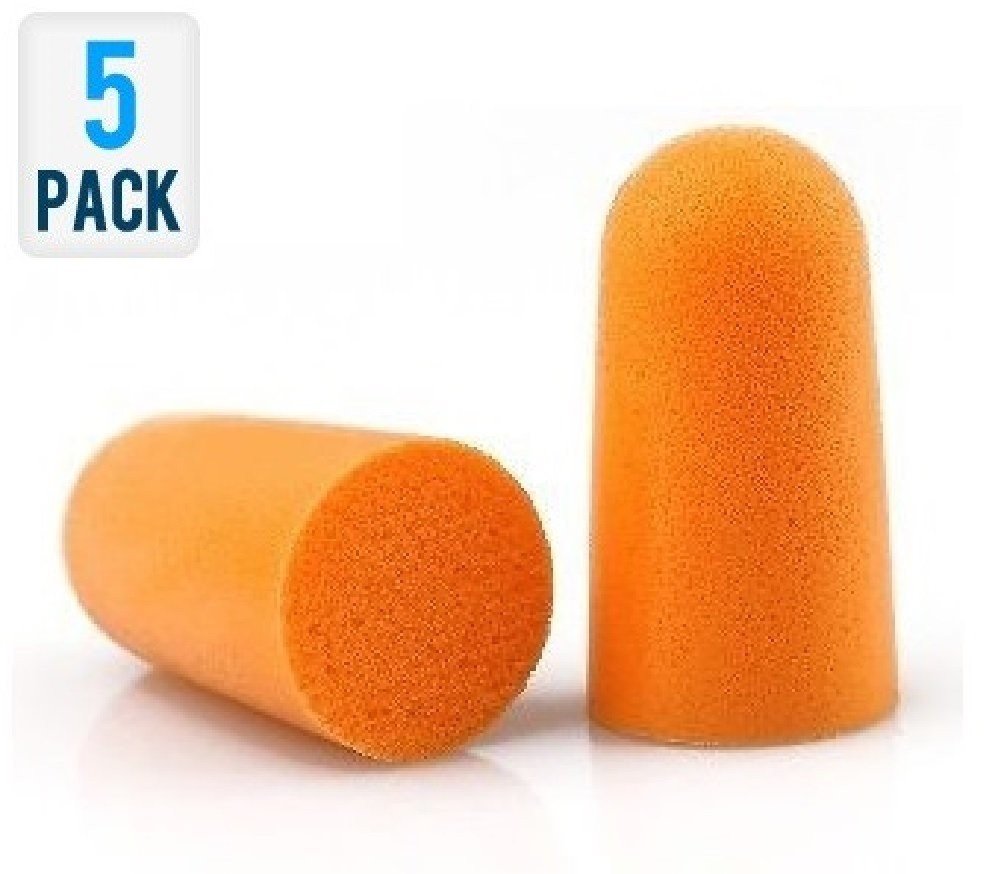 Foam Earplugs, Orange (5 Pair)