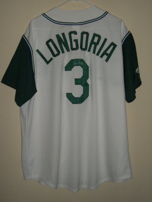Evan Longoria autographed Devil Rays Jersey