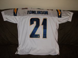 Ladanian Tomlinson Authentic LE home Autographed Chargers Jersey