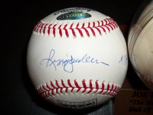 Reggie Jackson autographed rare retirement baseball