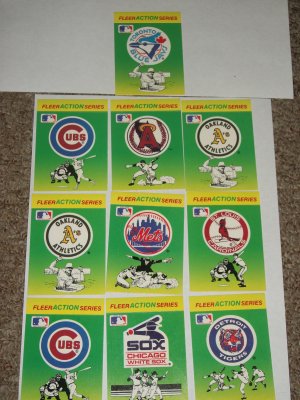 1990 Fleer Baseball card pack Large "team stickers"-10 pack