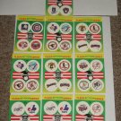 1990 Fleer Baseball card pack small "team stickers"-10 pk