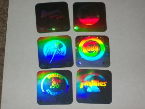 1990 Upper Deck Baseball small Reflector Team Stickers- 10pk