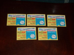 1984 Topps All-Star Baseball Game Sweepstakes cards-10 pk
