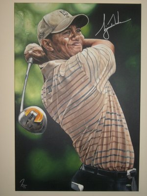 Tiger Woods Limited Edition Canvas Painting