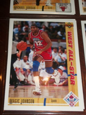 Magic Johnson 91-92 Upper Deck basketball card- West All-Stars