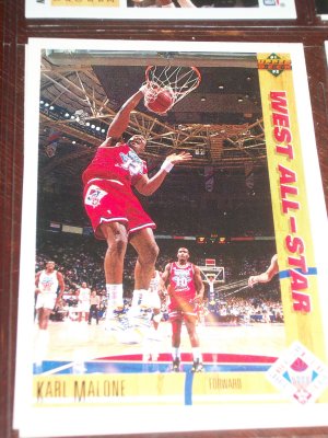 Karl Malone 91-92 Upper Deck West All-Star basketball card