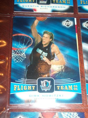 Dirk Nowitzki 04-05 upper deck basketball card- Flight Team Insert