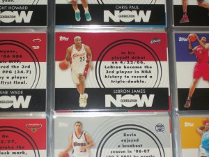 Lebron James 2007 Topps Generation Now Basketball card